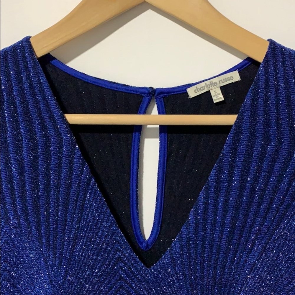 Metallic Blue Romper🔥🔥 - Picture 3 of 4